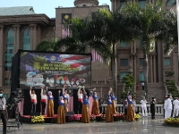 Majlis Pelancaran Bulan Kebangsaan dan Kibar Jalur Gemilang 2020 di Dataran Perdana, Bangunan Putra, Putrajaya_5