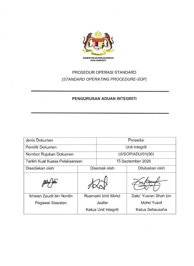 TATACARA PELAKSANAAN FUNGSI TATATERTIB